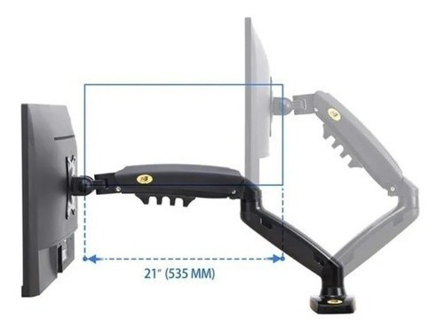 Imagen 8 de 9 de Soporte Ergonomico Para Monitores Y Portatil Nb A Escritorio