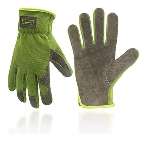 Guantes De Trabajo De Cuero Protector Talla Xxl Color Verde 