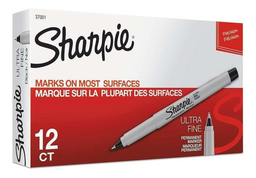 Sharpie Negro Ultra Fino X12