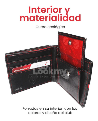 Billetera River Plate Oficial En Cuero Ecológico Para Hombre