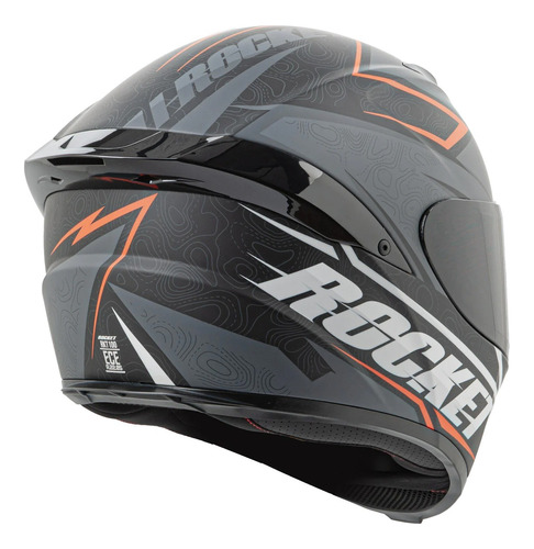 Casco Integral Joe Rocket Rkt 100 Elevation Gris Naranja Ngo