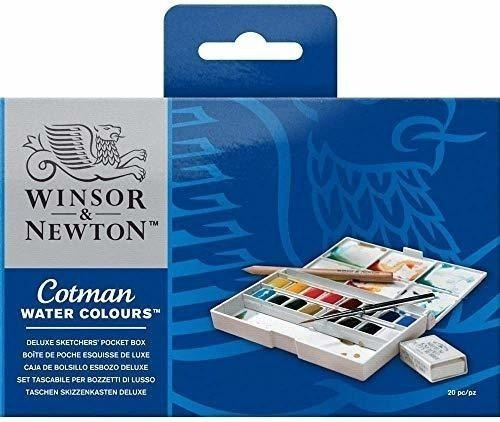 Pintura Acuarela Winsor & Newton Cotman Media Bandeja 18pz  