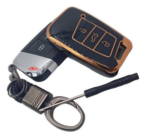Funda Llave Vw Tiguan Nivus Tcross Taos Virtus Jetta A7 Tpu