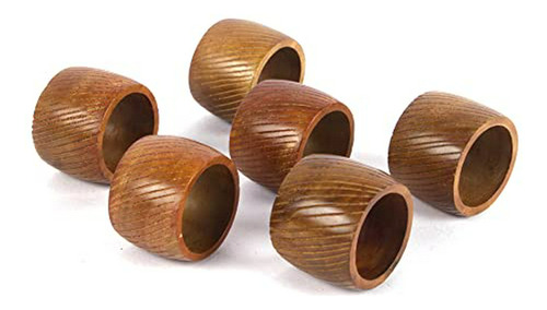 Porta Servilletas De Madera Artesanal - Set De 6 - Decoració