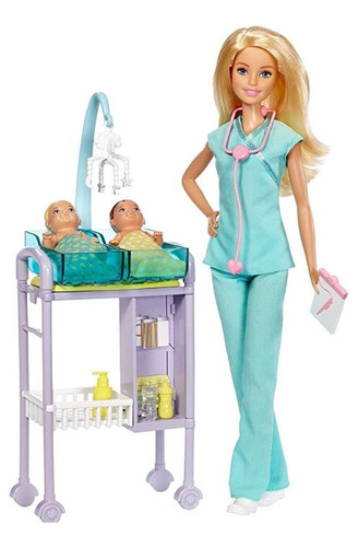 Boneca Barbie Profissões Pediatra Loira - Mattel Ms
