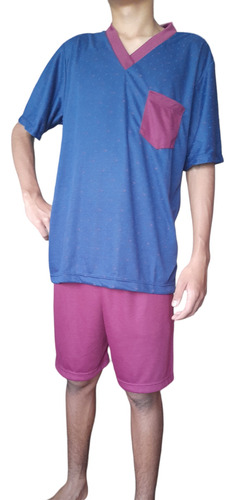 Pijama Hombre Pantaloneta Manga Corta X 2 Unidades