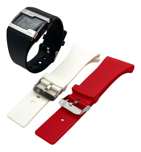 Technos Flamengo Troca Pulseira Feminino Flafz/t8p Bisel Preto