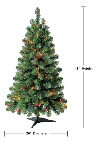 Árbol De Navidad Artificial Abeto Preiluminado Holiday Time