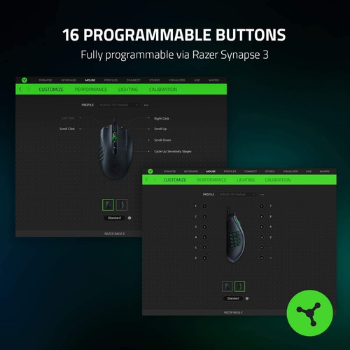 Imagen 6 de 11 de Mouse gamer de juego Razer Naga X negro