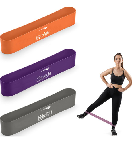 Kit C/3 Mini Band Exercícios Fitness Yoga