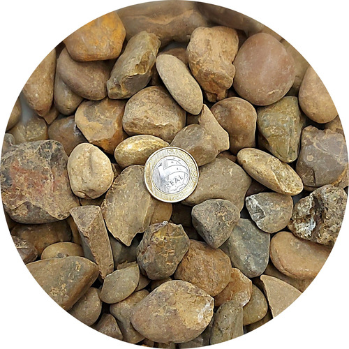 Pedras Ornamentais Seixo Marrom Tamanho Comum 4,0kg