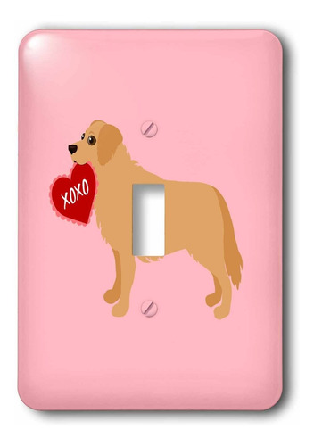 Golden Retriever Valentine Xoxo Dog Cubierta Para Luz