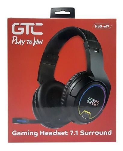 Imagen 4 de 4 de Auriculares Gamer Inalámbricos Gtc Hsg-619 Negro Play to Win