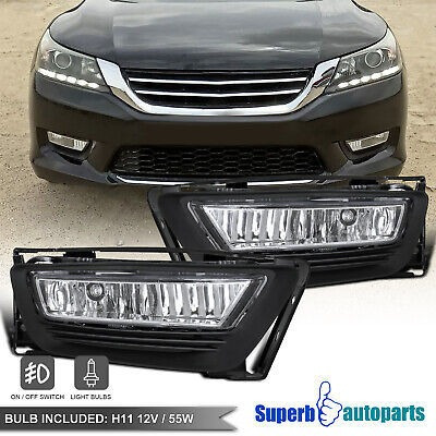 Fit 2013-2014 Honda 13-14 Accord 4dr Sedan Bumper Fog Li Spa