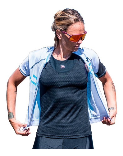 Cozy Musculosa Ciclismo Mujer Negro Ras