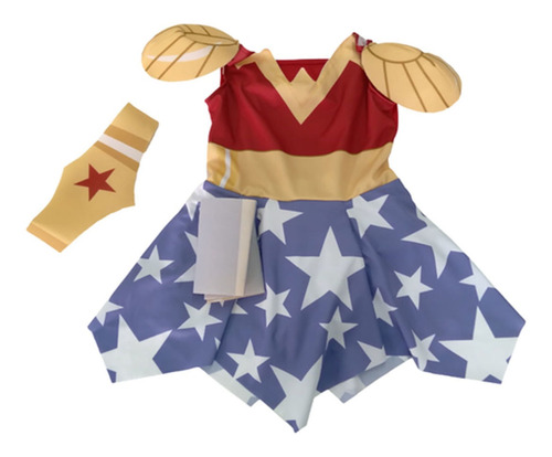 Disfraz Infantil Super Hero Girls Mujer Maravilla New Toys