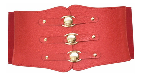 Cinturón Ancho Elástico Elegante Moda Para Mujer Con Hebilla