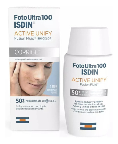 Isdin Fotoprotector Facial100 Active Unify Spf50+ Sin Color