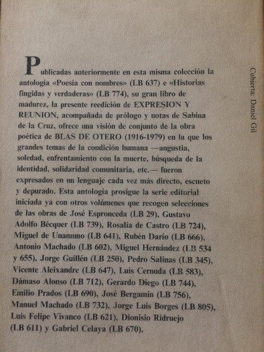 Blas De Otero. Expresión Y Reunión. (Usado)