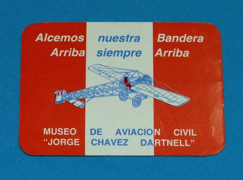 Antiguo Calendario Museo Jorge Chávez Pedro Paulet 1991 1992