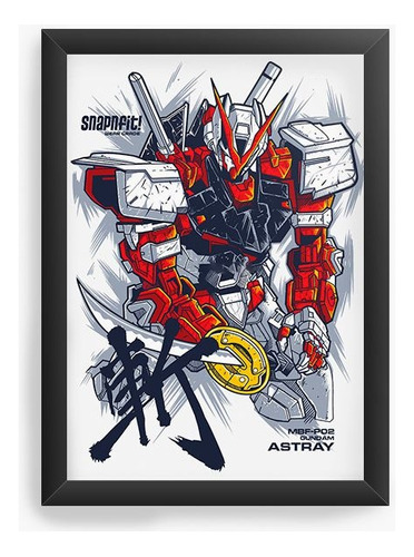 Quadro Decorativo A3 (45x33)  Gundam Astray Red Frame