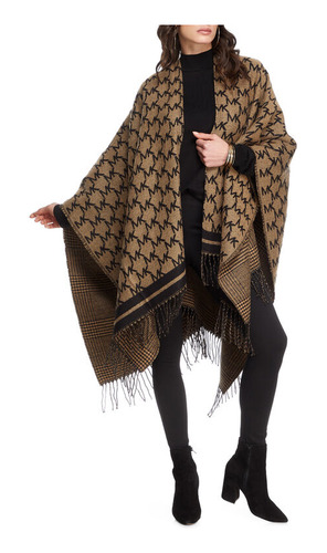 Poncho Michael Kors Nuevo Unitalla Café Doble Vista 