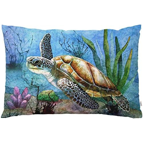 Funda De Almohada Tema De Tortuga Marina, Animal Náuti...