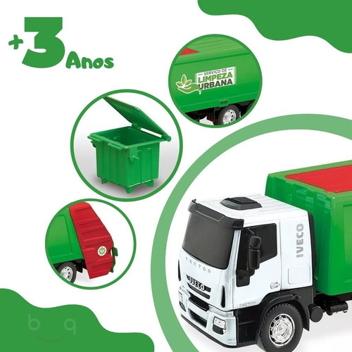 Imagem 3 de 4 de Brinquedo Caminhão Menino Iveco Coletor Lixo 342