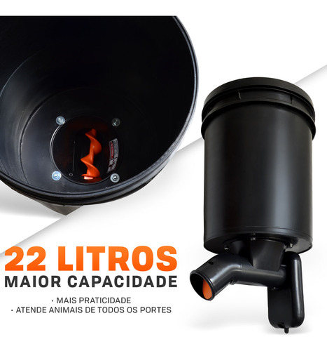 Alimentador Comedouro Automático Divisor Y E Agitador Gl 22l