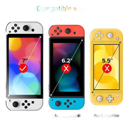 2 Protectores Pantalla Ivoler Nintendo Switch Vidrio Templad