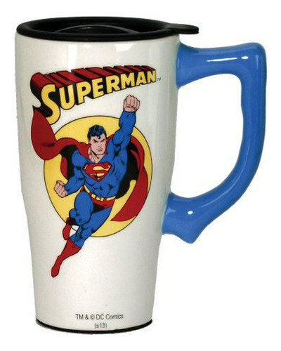 Taza De Viaje De Dc Comics Superman, Blanco