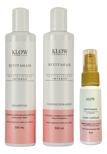 Kit Nutritivo Para Cabelos: Shampoo, Condicionador E Óleo 