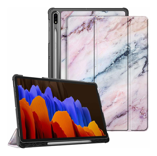 Funda Para Samsung 12.4 Tab S7 Plus Sm-t970 2020 Marble Pin