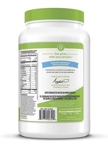 Imagen 3 de 7 de Proteína Orgánica En Polvo Sabor Vainilla Orgain 1.242 Kg