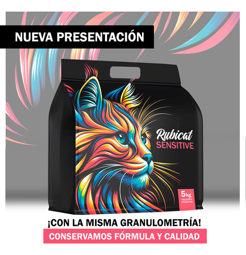 Piedra Super Premium Rubicat Sensitive Arena Aglomerante 5kg