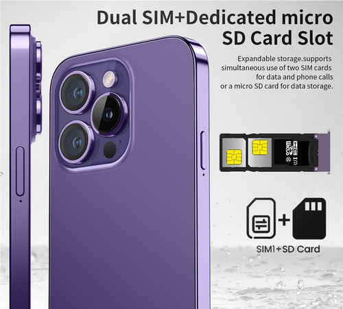 Smartphone I14promax Dual Sim,7.3'',6+128gb,doble Sim