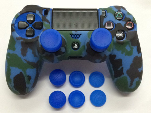 Funda Silicon Azul+gomas Control Ps4 Envio Gratis Paq 113