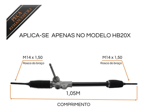Caixa De Direção Hyundai Hb20x 2016 A 2022 Sistema Elétrico (Recondicionado)