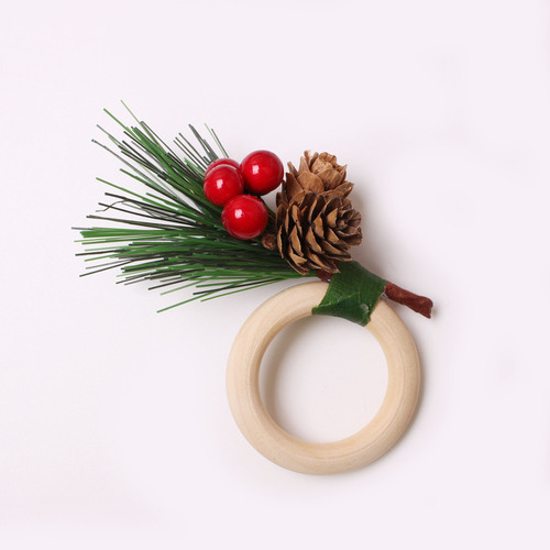 Servilleteros Navideños En Forma De Piñas, 6 Unidades