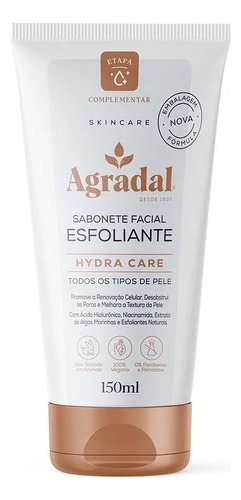 Sabonete Facial Esfoliante Hydra Care150ml - Agradal