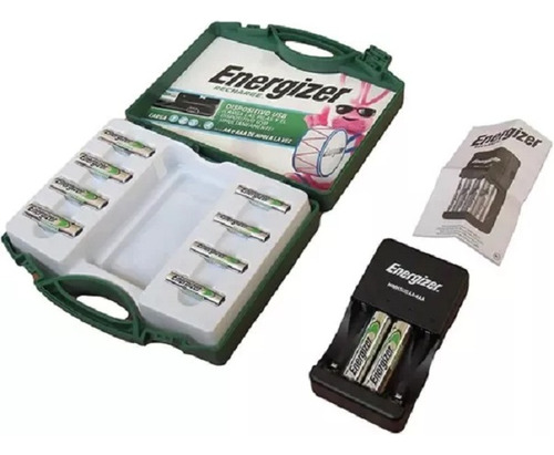 Cargador Energizer + 6 Bat Aa +2 Aaa + Adaptadores C Y D (Reacondicionado)