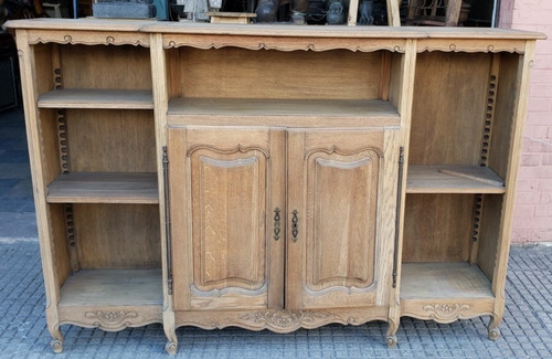 Biblioteca Antigua Estilo Provenzal Madera Maciza Lavada