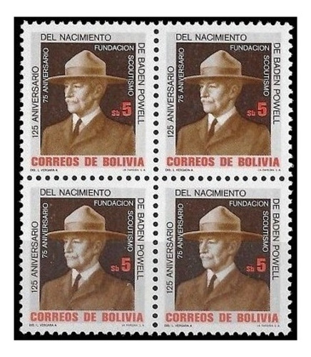 Scoutismo - Baden Powell - Bolivia - Cuadro Mint - Yv 628