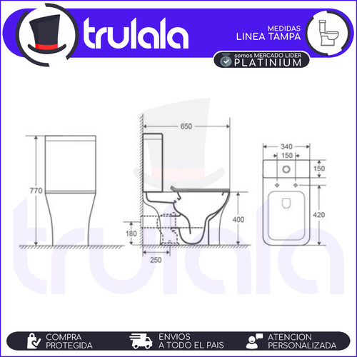 Juego Baño Completo Sanitarios Porcelana Dual Cierre Suave