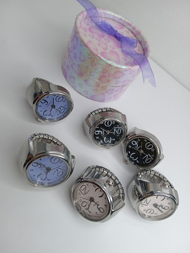 Imagen 2 de 3 de Anillo Reloj De Cuarzo Con Pila