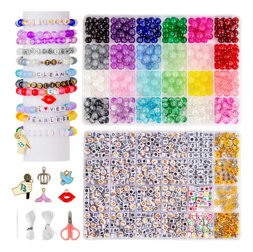 Kit Para Hacer Pulseras Goldwise Glass Beals Con 24 Colores