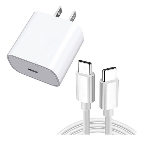 Cargador Carga Rápida 20w Usb C Cable 1m Para Android Apple