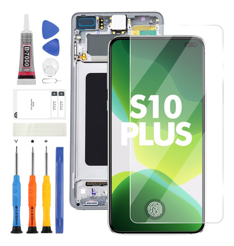 Original Para Samsung S10 Plus Sm-g975 Con Marco Táctil Lcd