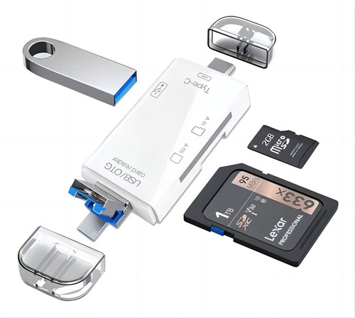 Lector De Tarjetas 6 En 1 Adaptador Micro Sd Usb Otg Celular