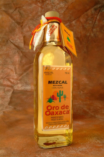 Mezcal Oro De Oaxaca Con Gusano 100% De Agave 750ml Mexico